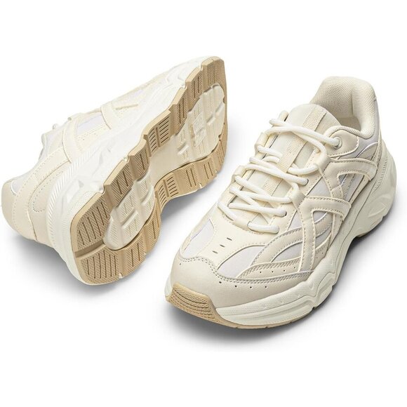 Dream Pairs Women Ivory Platform Chunky Fashion Sneakers And Walking Shoes - Picture 5 of 8